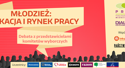 Debata z przedstawicielami komitetów wyborczych: edukacja i rynek pracy młodych