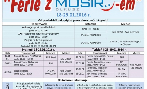 Ferie z MOSiR-em 2016
