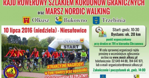 Rajd Rowerowy Szlakiem Kordonów Granicznych oraz Marsz Nordic Walking