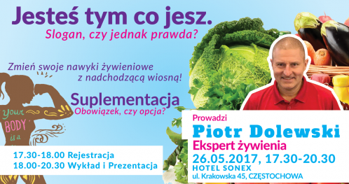 Jesteś Tym co Jesz  - Slogan, czy jednak prawda ?  Suplementacja - obowiązek, czy opcja ?