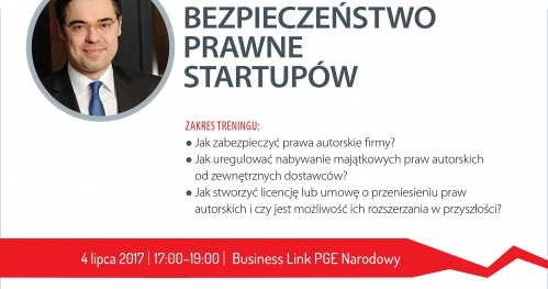 Spotkania z prawnikami: Bezpieczeństwo prawne startupów.
