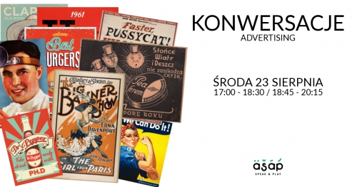Angielski Konwersacje w centrum Warszawy / Środa 23 sierpnia / 17:00-18:30 & 18:45-20:15