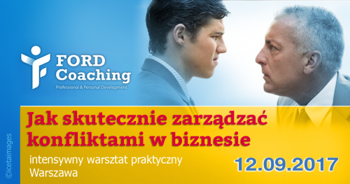 Jak skutecznie zarządzać konfliktami w biznesie - intensywny warsztat praktyczny 12.09.2017