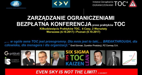 Zarządzanie ograniczeniami - prezentacja rezultatów przez praktyków TOC