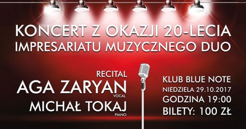 Recital Agi Zaryan i Michała Tokaja z okazji 20-lecia Duo