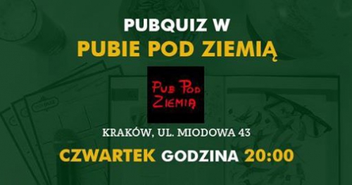 Czwartkowy Pubquiz w Pubie Pod Ziemią! After! Rockowe Karaoke!