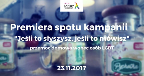Premiera spotu kampanii "Jeśli to słyszysz" + dyskusja, 23.11