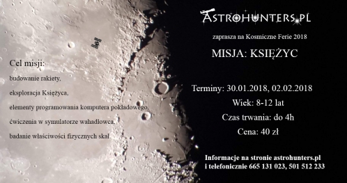 MISJA KSIĘŻYC - Kosmiczne ferie z Astrohunters