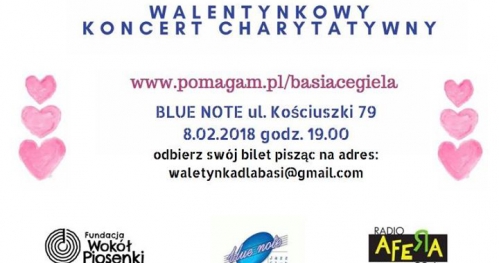 Artyści dla Basi Cegieły- walentynkowy koncert charytatywny