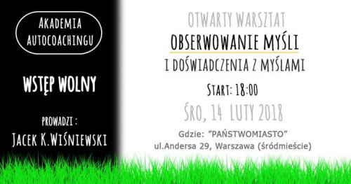 Obserwowanie myśli i doświadczenia z myślami - Otwarty Warsztat