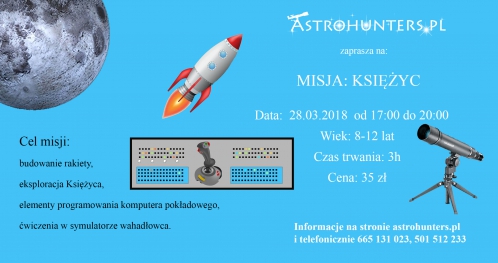 MISJA KSIĘŻYC - Kosmos dla dzieci z Astrohunters