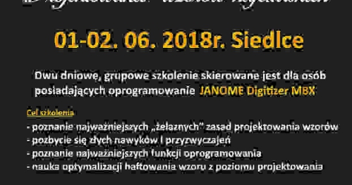 Szkolenie "Projektowanie Wzorów Hafciarskich"