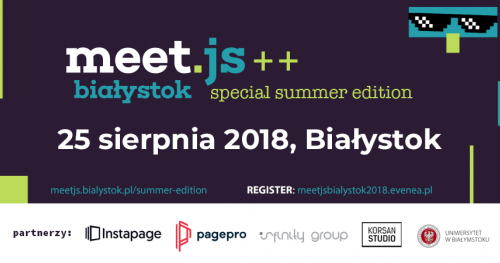 meet.js++ special summer edition 2018 - Białystok