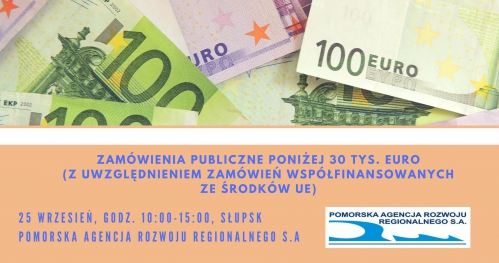 Szkolenie "Zamówienia publiczne poniżej 30 tys. euro"