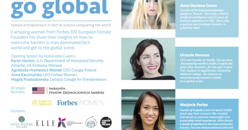 Go Global- get inspired by 3 amazing women from Forbes 100 European Female Founders list