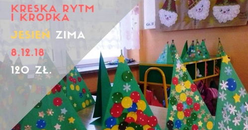 "KRESKA RYTM I KROPKA DLA DZIECI ZE SZKOŁY, PRZEDSZKOLA I ŻŁOBKA - jesień - zima"