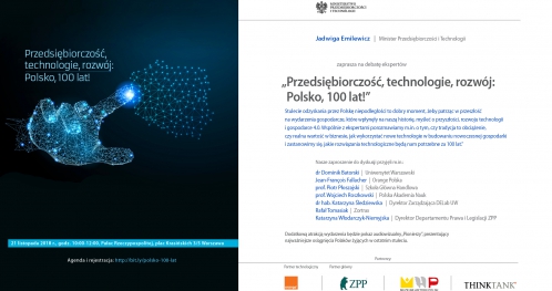 Przedsiębiorczość, technologie, rozwój: Polsko, 100 lat!