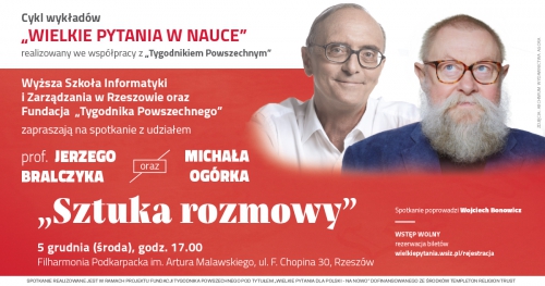 Sztuka rozmowy - spotkanie z prof. Jerzym Bralczykiem i Michałem Ogórkiem