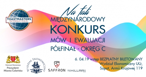NA FALI TOASTMASTERS - MIĘDZYNARODOWY KONKURS MÓW I EWALUACJI - PÓŁFINAŁ - OKRĘG C