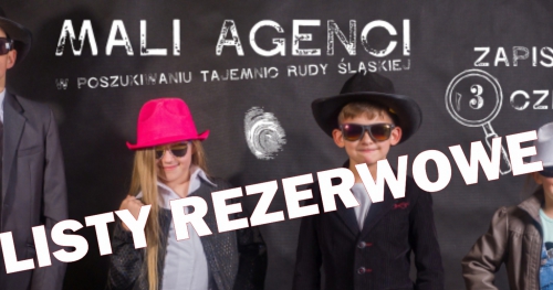 LISTA REZERWOWA NA PÓŁKOLONIE - Mali Agenci w poszukiwaniu tajemnic Rudy Śląskiej