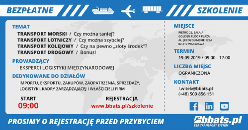 4 Filary Transportu Międzynarodowego. Szybciej! Taniej! Lepiej! Bezpłatne Szkolenie BBA Transport System