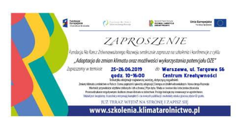 Adaptacja do zmian klimatu oraz możliwości wykorzystania potencjału OZE