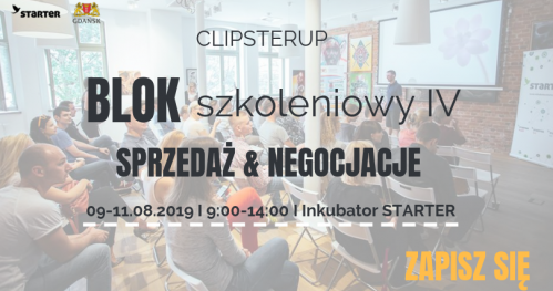 ClipsterUP - Blok szkoleniowy IV "Sprzedaż & Negocjacje"