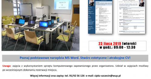 Stwórz atrakcyjne CV w MS Word - warsztaty