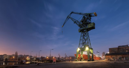 Wejście na Żuraw M3 - Stocznia Cesarska - lipiec 2019