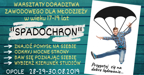 Warsztaty doradztwa zawodowego dla młodzieży - "SPADOCHRON"