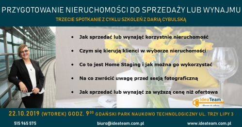 PRZYGOTOWANIE NIERUCHOMOŚCI DO SPRZEDAŻY LUB WYNAJMU