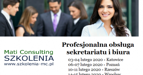 OBSŁUGA SEKRETARIATU I BIURA (10-11 lutego 2020r.) RZESZÓW