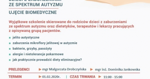 BOLESŁAWIEC Autyzm - diagnostyka, dieta, suplementacja