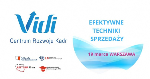 EFEKTYWNE TECHNIKI SPRZEDAŻY (szkolenie dla handlowców)
