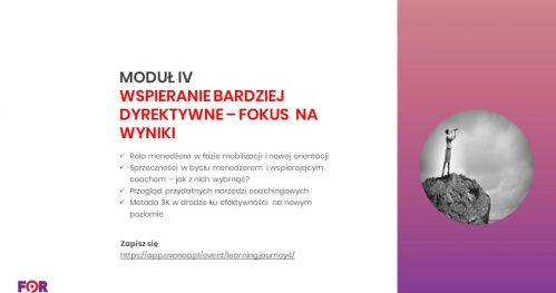 WSPIERANIE BARDZIEJ DYREKTYWNE - FOKUS NA WYNIKI (moduł IV kursu Menadżer wobec kryzysu)