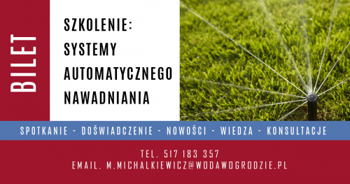 Szkolenie - Projektowanie systemów automatycznego nawadniania