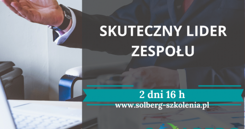 SKUTECZNY LIDER ZESPOŁU - zarządzanie i przywództwo