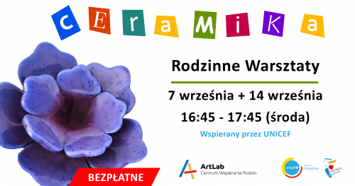 Podstawy ceramiki - bezpłatne warsztaty / 7 września + 14 września / godzina 16:45 - 17:45