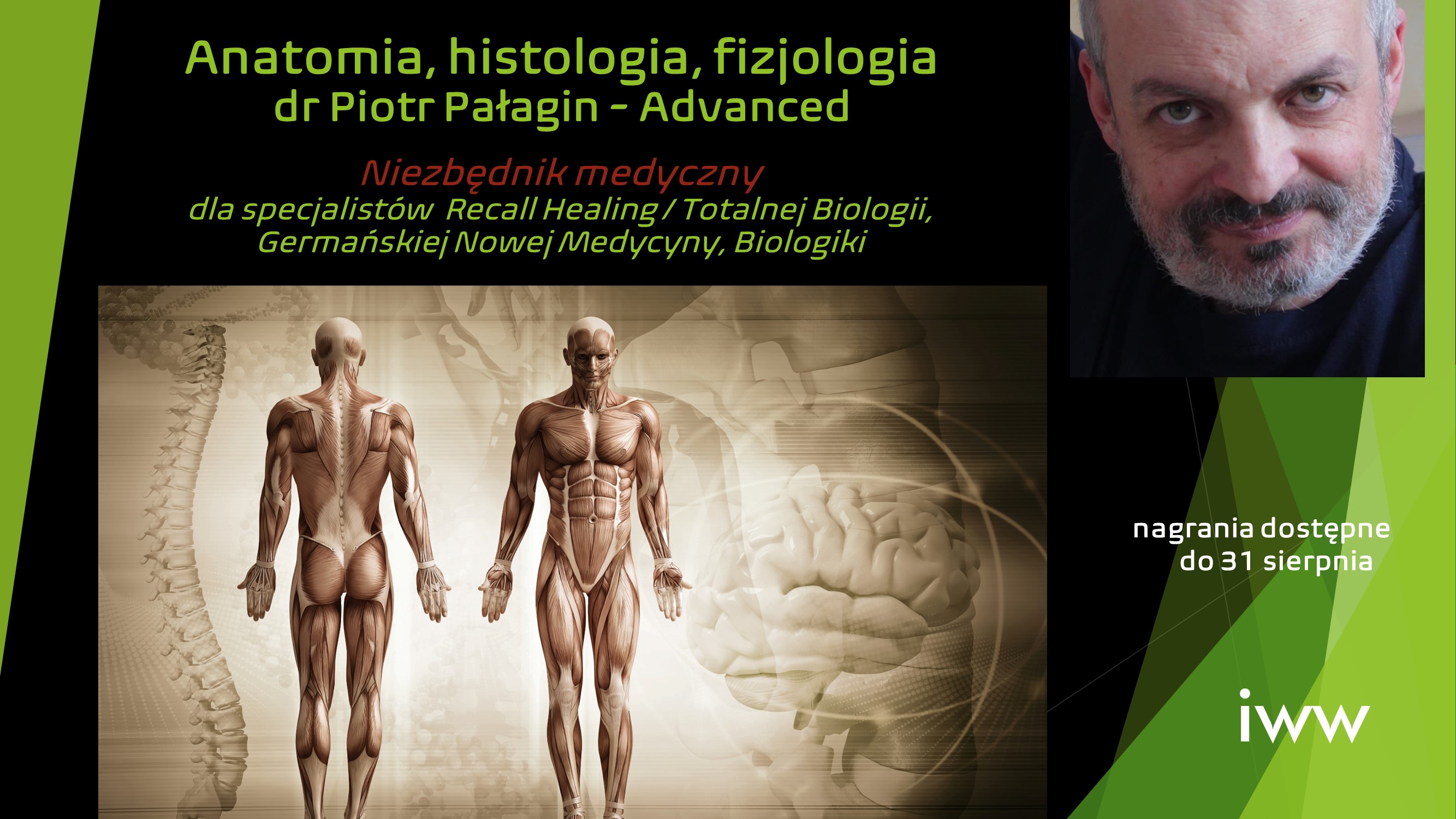 Anatomia, histologia, fizjologia - Advanced - dr Piotr Pałagin - Evenea.pl