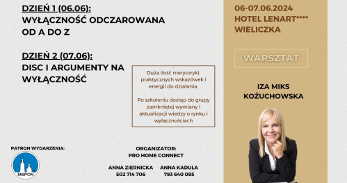 Iza Miks Kożuchowska: Wyłączność i DISC - 2 dni warsztatów!