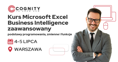 Kurs Microsoft Excel Business Intelligence - praca z dodatkami PowerPivot, Power Query, Power Map, Power BI