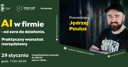 "AI w firmie - od zera do działania. Praktyczny warsztat narzędziowy"