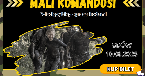 Bieg z przeszkodami dla dzieci GDÓW - MALI KOMANDOSI