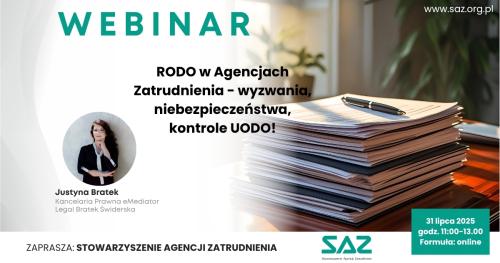 RODO w Agencjach Zatrudnienia - wyzwania, niebezpieczeństwa, kontrole UODO!