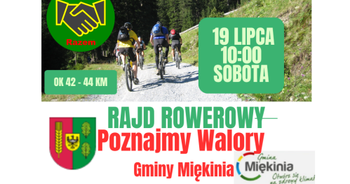 RAJD ROWEROWY - POZNAJMY WALORY GMINY MIĘKINIA 19.07.2025 R.