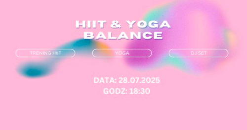 HIIT&YOGA BALANCE + DJ SET na 28 piętrze