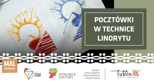 Pocztówki w technice linorytu w MAL-u Szerokie Możliwości