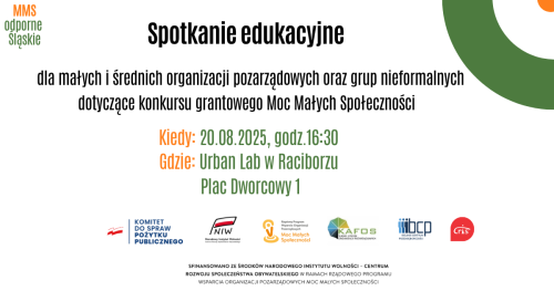 Spotkanie edukacyjne w Raciborzu - Moc Małych Społeczności
