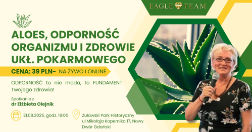 Aloes, odporność organizmu i zdrowie układu pokarmowego - dr Elżbieta Olejnik