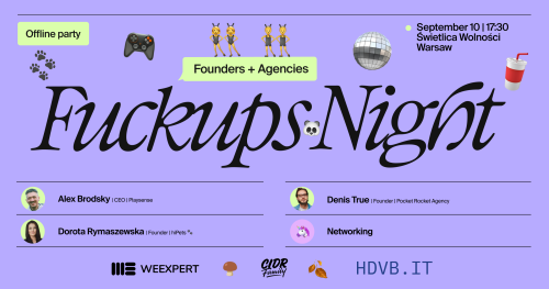 FuckUPs Night Warsaw: Startups + Agencies | September 10